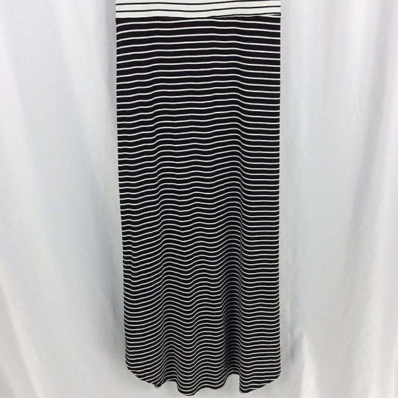 London Times Maxi Dress Womens Size Large Sleeveless Tank Striped Tie Waist - Picture 9 of 11